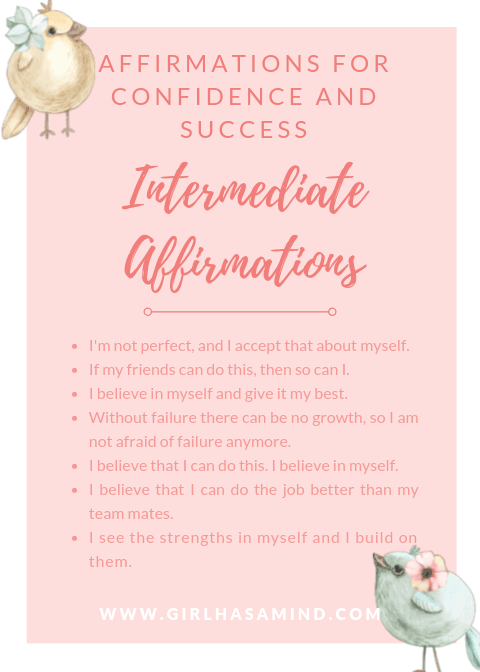 Affirmations for Confidence and Success | girlhasamind.com