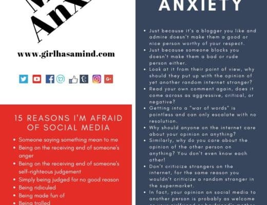 Social Media Anxiety and 13 Tips to deal with Social Anxiety | girlhasamind.com