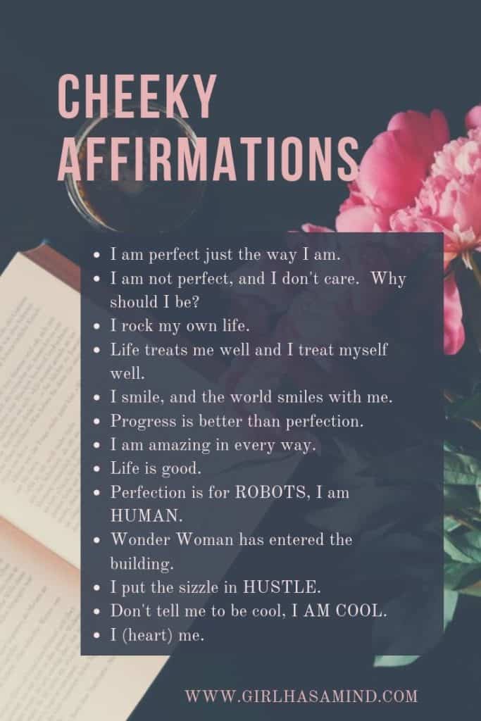 Daily Affirmations to build Confidence and Self-esteem | girlhasamind.com