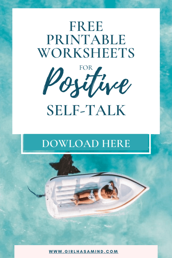 Free Printable Worksheets for Positive Self Talk